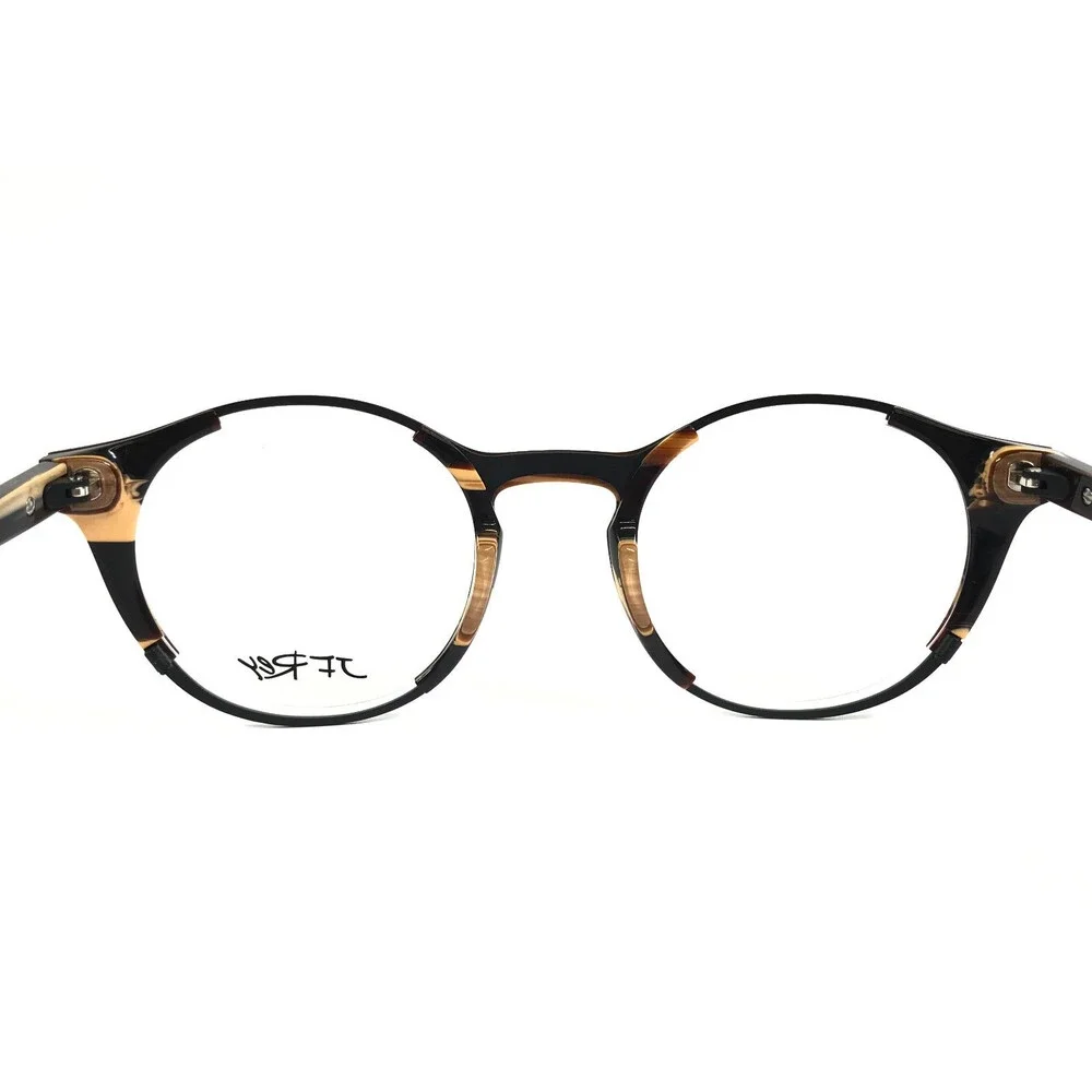 J.F. Rey Eyeglasses Frames JF1427 9200 Horn Black Brown Striped 48-20-147